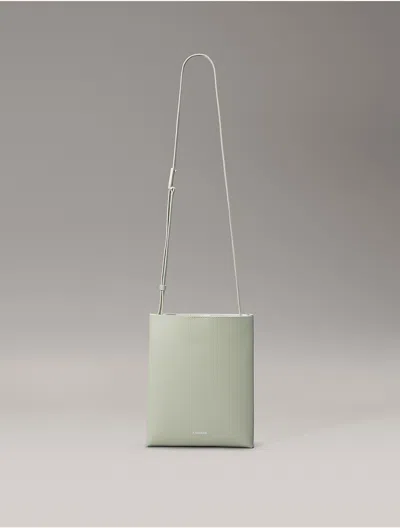 Calvin Klein Women's Line Leather Crossbody Bag In Desert Sage