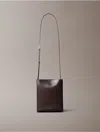 Calvin Klein Women's Line Leather Crossbody Bag In Raisin