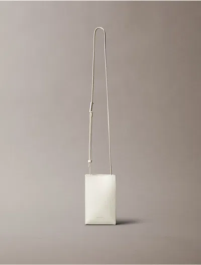 CALVIN KLEIN WOMEN'S LINE MINI LEATHER CROSSBODY BAG