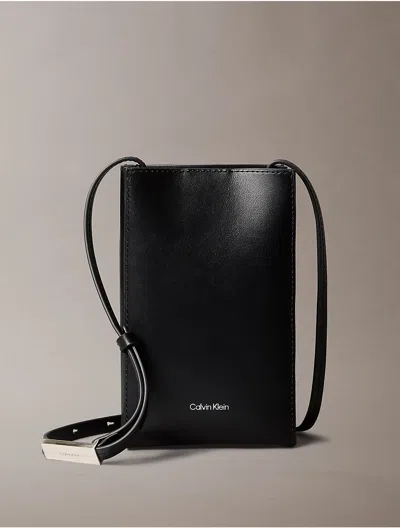 Calvin Klein Women's Line Mini Leather Crossbody Bag