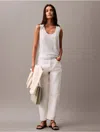 Calvin Klein Women's Linen Blend Sweater Tank Top