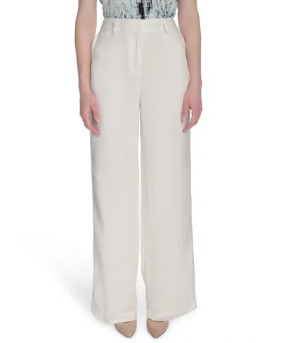 Calvin Klein Women's Linen Blend Wide-leg Pants