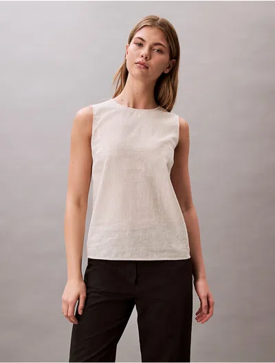 Calvin Klein Women's Linen Cotton Tank Top