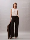 Calvin Klein Women's Linen Cotton Tank Top In Turtledove
