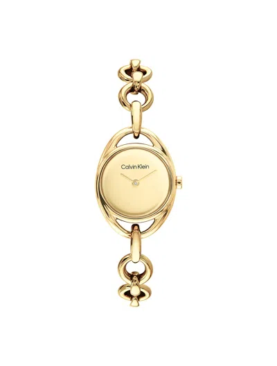 Calvin Klein Women's Link Bracelet Watch In Gold