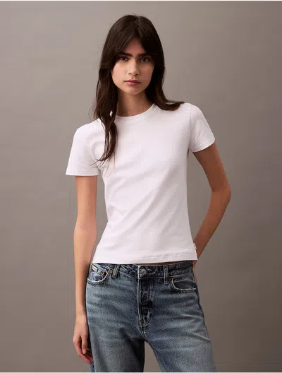 Calvin Klein Women's Liquid Cotton Crewneck Tee