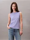 Calvin Klein Women's Liquid Cotton Muscle Tank In Persian Violet