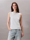 Calvin Klein Women's Liquid Cotton Muscle Tank In Smoke