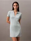 Calvin Klein Women's Liquid Shine Mini Dress In Cloud Blue