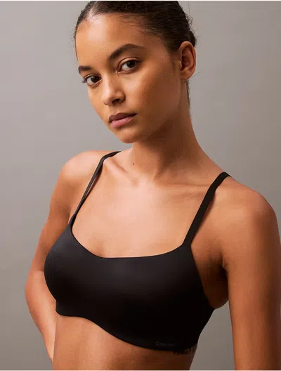 Calvin Klein Women's Liquid Touch Lightly Lined Demi Bra In Black
