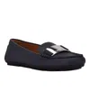 Calvin Klein Lisette Womens Slip On Loafers In Dark Blue