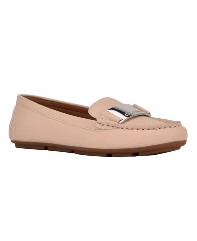 Calvin Klein Women's Lisette Leather Loafers In Light Natural