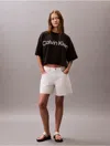 Calvin Klein Women's Logo Graphic Cropped Boxy T-shirt
