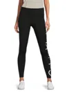 Calvin Klein Women's Logo Leggings In Black White