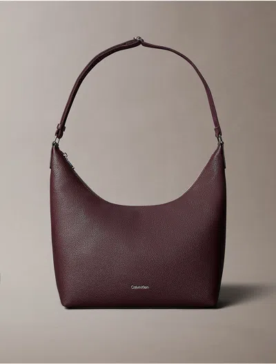 Calvin Klein Women's Logo Strap Shoulder Bag In Fudge