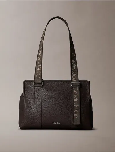 Calvin Klein Women's Logo Strap Tote Bag In Delicioso