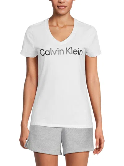 Calvin Klein Women's Logo Stretch Cotton T-shirt