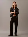 Calvin Klein Women's Logo Tape Fleece Joggers In Black Beauty