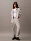 Calvin Klein Women's Logo Tape Fleece Joggers In Grey Heather