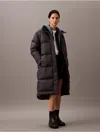 Calvin Klein Women's Long Down Puffer Jacket In Ebony