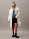 Calvin Klein Women's Long Down Puffer Jacket In Green Tint