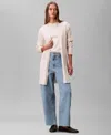 Calvin Klein Women's Long Sleeve Duster Cardigan Sweater In Gray