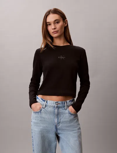 Calvin Klein Women's Long Sleeve T-shirt Black