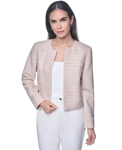 Calvin Klein Women's Long-sleeve Open Front Jacket In Neutral
