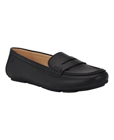 Calvin Klein Women's Lunya Slip-on Casual Flat Loafers In Black