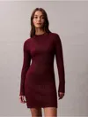 Calvin Klein Women's Lurex Merino Wool Blend Mini Sweater Dress In Multi