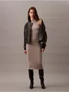 Calvin Klein Women's Lurex Midi Dress In Rock Ridge