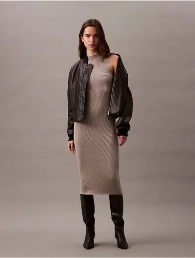 Calvin Klein Women's Lurex Midi Dress In Rock Ridge
