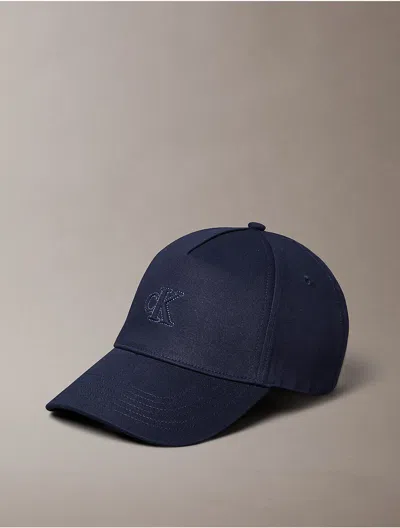 Calvin Klein Women's Lurex Monogram Baseball Cap In Blue