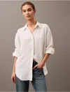 Calvin Klein Women's Luxe Stripe Relaxed Button-down Shirt