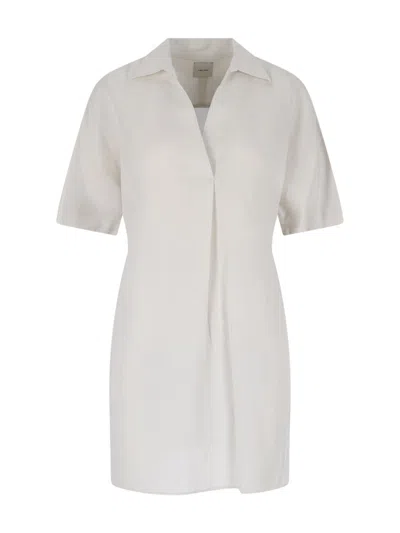 Calvin Klein Women's Lyocell-linen Mini Dress In Gray