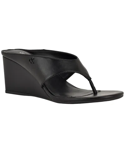 Calvin Klein Marchela Wedge Sandal In Black