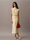 Calvin Klein Women's Matte Satin Midi Skirt