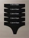 Calvin Klein Women's Maximum Cotton 5-pack Thong In Black