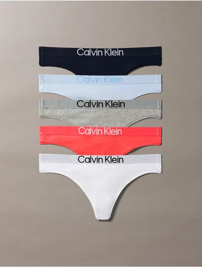 Calvin Klein Women's Maximum Cotton 5-pack Thong In Multi