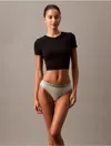 Calvin Klein Women's Maximum Cotton Bikini In Grey