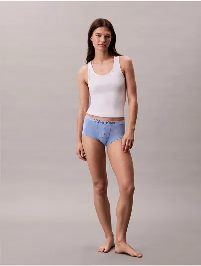 Calvin Klein Women's Maximum Cotton Boyshort In Blue