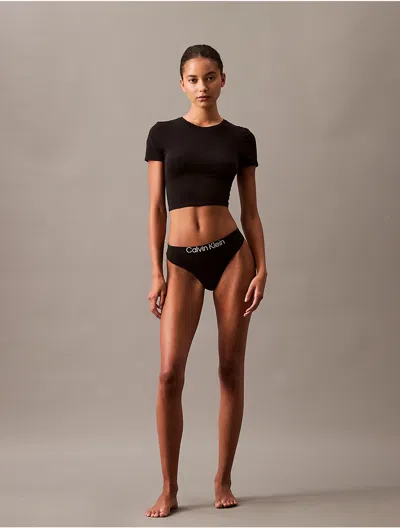 Calvin Klein Women's Maximum Cotton Thong In Black