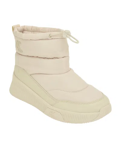 Calvin Klein Women's Maye Quilted Cold Weather Puffer Round Toe Boots In Neutral