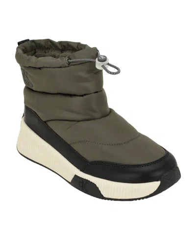 Calvin Klein Women's Maye Quilted Cold Weather Puffer Round Toe Boots In Green