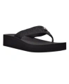Calvin Klein Meena Wedge Flip Flop Sandal In Black