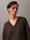 Calvin Klein Women's Melange Wool V-neck Sweater