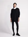 Calvin Klein Women's Merino Wool Cable Knit Relaxed Crewneck Sweater