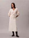 Calvin Klein Women's Merino Wool Midi Skirt In Neutral