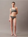 Calvin Klein Women's Micro Belt Bikini Bottom In Wetlands