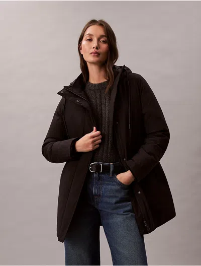 Calvin Klein Women's Mid-length Parka Jacket In Brown